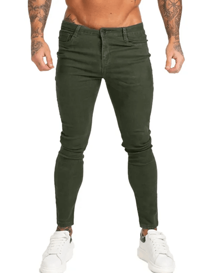 Tyrone Slim Fit Jeans - Olivgrün