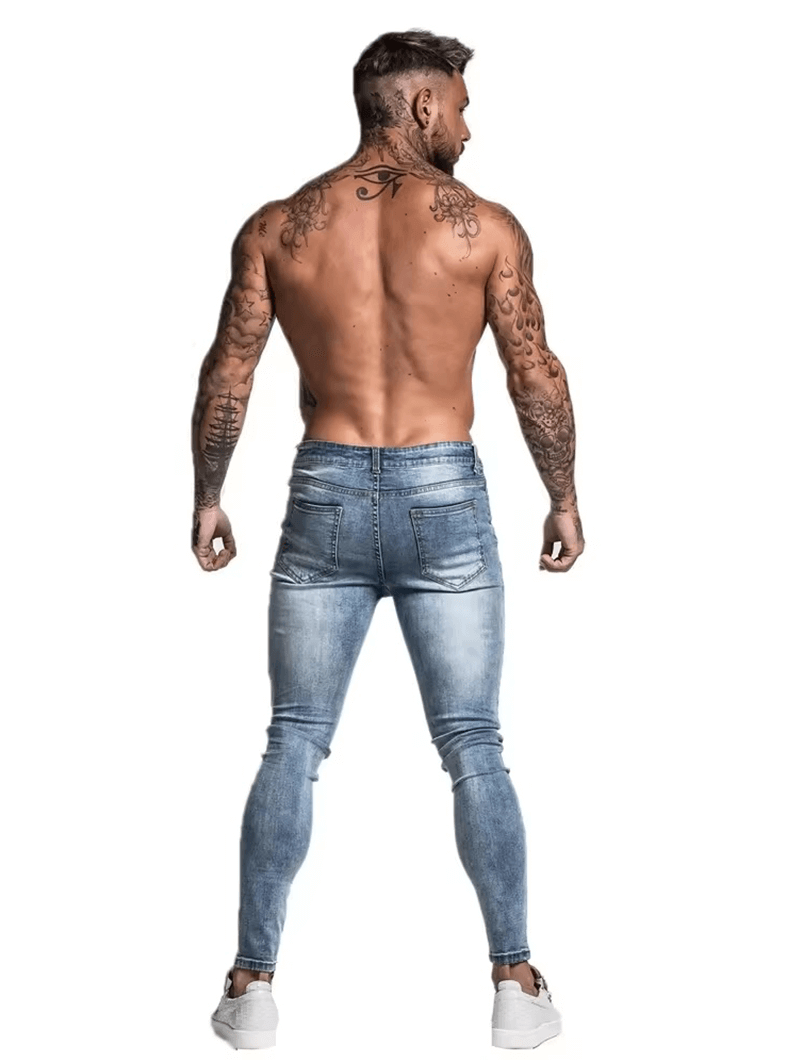 The Milano Pants - Ripped Hellblau