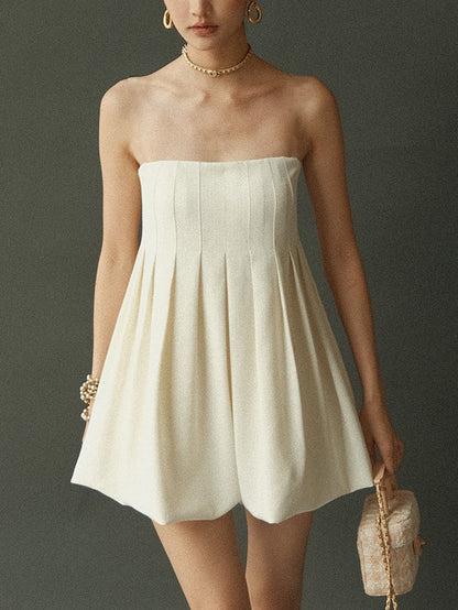 Ruffle Tassel Tie-Back Korte jurk met lange mouwen